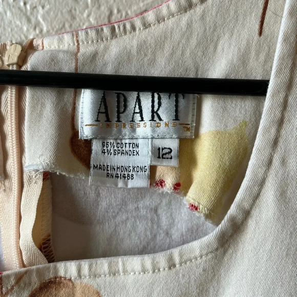 Floral Dress Job Career Y2K Vintage lily secretary fit shower minimalist classic - Picture 6 of 12